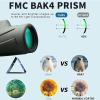 , 12 x 50 HD Waterproof with Smartphone Holder & Tripod, BAK4 Prism and FMC, for Hiking, Camping, Bird Watching view 2