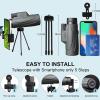 , 12 x 50 HD Waterproof with Smartphone Holder & Tripod, BAK4 Prism and FMC, for Hiking, Camping, Bird Watching view 4
