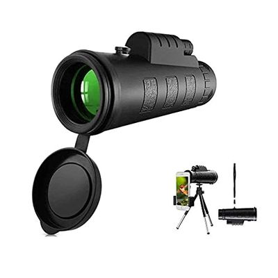 , 40X60 High Power Prism, Waterproof Fog - Proof Shockproof Scope - BAK4 Prism FMC for Bird Watching Hunting Camping Travelling Wildlife Secenery, Black