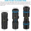, 10X30 HD Monocular Binoculars Cell Phone Telescope with Cell Phone Mount Tripod, for Climbing Hiking Bird Watching view 4