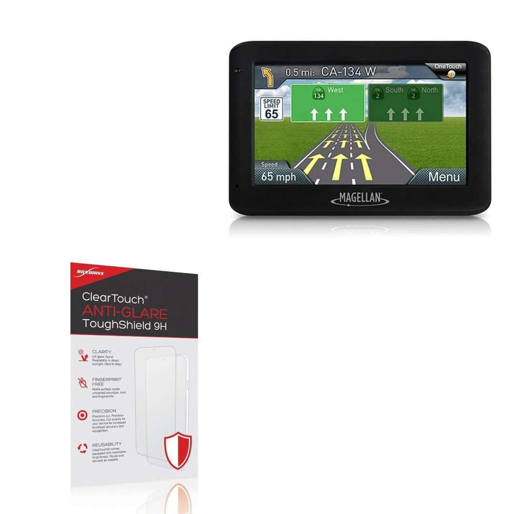 BoxWave Screen Protector Compatible with Magellan RoadMate 2520-LM - ClearTouch Anti-Glare ToughShield 9H (2-Pack), Anti-Glare 9H Tough Flexible Film Screen Protector