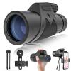 12x42 Waterproof HD with Smartphone Holder Tripod for Adults Kids, High Power Portable Monocular Scope with Clear for Bird Watching Hunting Hiking Travel view 1