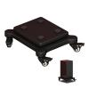 2 Tier Subwoofer Isolation Stand with Brake Wheels,Wood Speaker Stabilizer Base,Mobile Audio Isolation Platform for Home(1Pcs,30x35cm) view 1