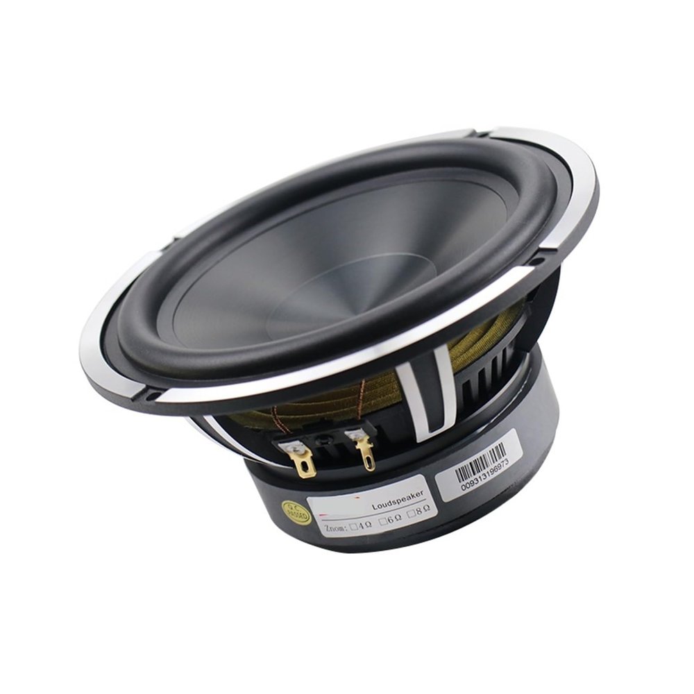 ZVHZQEMMT 6.5 inch Waterproof Woofer Speaker Horn Cast Aluminum Basin Frame Bass Shock Ceramic Basin 4OHM 50W 46HZ 1PCS Lucky