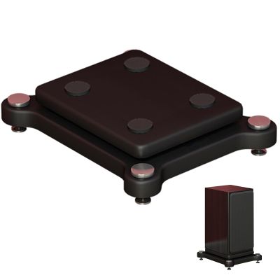 2 Tier Subwoofer Isolation Stand with Fixed Copper Nail,Wood Speaker Stabilizer Base,Audio Isolation Platform for Studio, Home, Office(1Pcs,25x35cm)