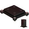 2 Tier Subwoofer Isolation Stand with Fixed Copper Nail,Wood Speaker Stabilizer Base,Audio Isolation Platform for Studio, Home, Office(1Pcs,25x35cm) view 1