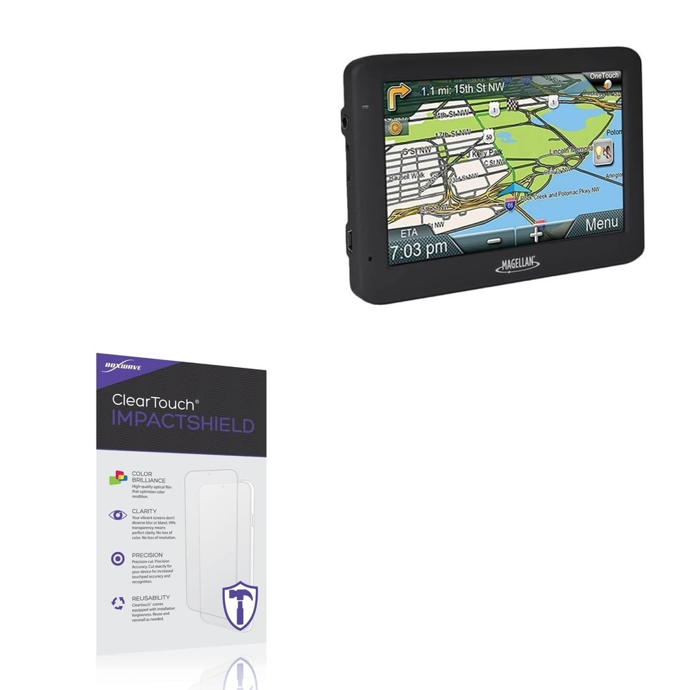 BoxWave Screen Protector Compatible with Magellan RoadMate 9600-LM - ClearTouch ImpactShield (2-Pack), Impenetrable Screen Protector Flexible Film