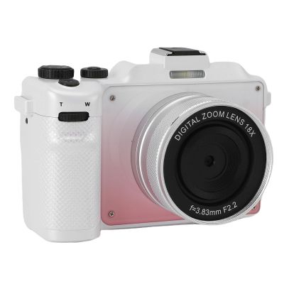 Diyeeni Digital Camera, 5K Vlogging Camera for Photography, 80MP Dual Lens Portable Compact Digital Cameras for Teens Adult Beginner with 18X Zoom, Built in WiFi (Gradient Pink)