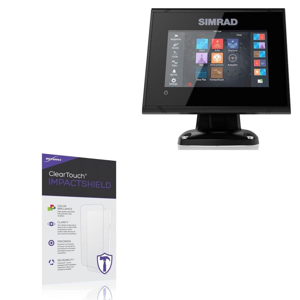 BoxWave Screen Protector Compatible with Simrad GO5 XSE - ClearTouch ImpactShield (2-Pack), Impenetrable Screen Protector Flexible Film