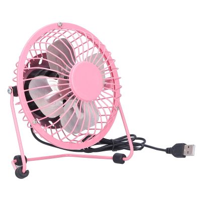Aoaoy Silent Ultra quiet Mini Fan USB Portable, 360 Rotating, Bright Color, Long Service Life, Easy Disassembly and Assembly, with Selected Materials, for Office Use and Rest (Roseate)