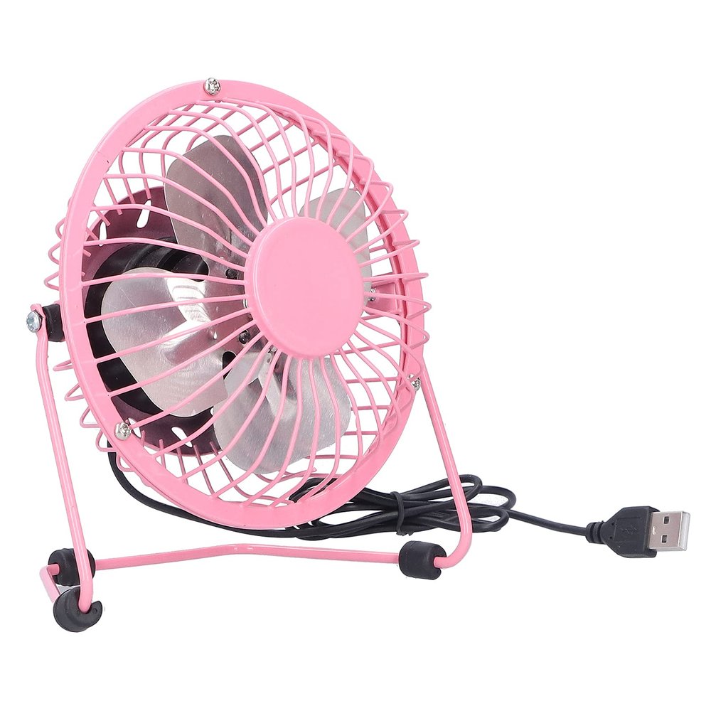 Aoaoy Silent Ultra quiet Mini Fan USB Portable, 360 Rotating, Bright Color, Long Service Life, Easy Disassembly and Assembly, with Selected Materials, for Office Use and Rest (Roseate)