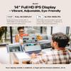 Aura Displays Triple Boost Pro 14" | Premium Triple Portable Monitor Extender | Full Aluminum | Quad Screens | 314 FHD 1080P HDR IPS | USB-C & HDMI | Compatible with 11-18 Laptops view 3