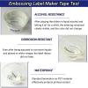 3D Manual Embossing Tape, Self Adhesive Aluminum Label Maker Refill for DYMO M1011/M11 Label Maker, 12mmx3.65m view 4