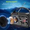 banapoy Emergency Weather Radio, AM FM WB Solar Hand Crank Radio Portable Power Bank, 16000mAh, SOS Alarm, LED Flashlight, Cell Phone Charger, for Indoor Outdoor Emergency view 2