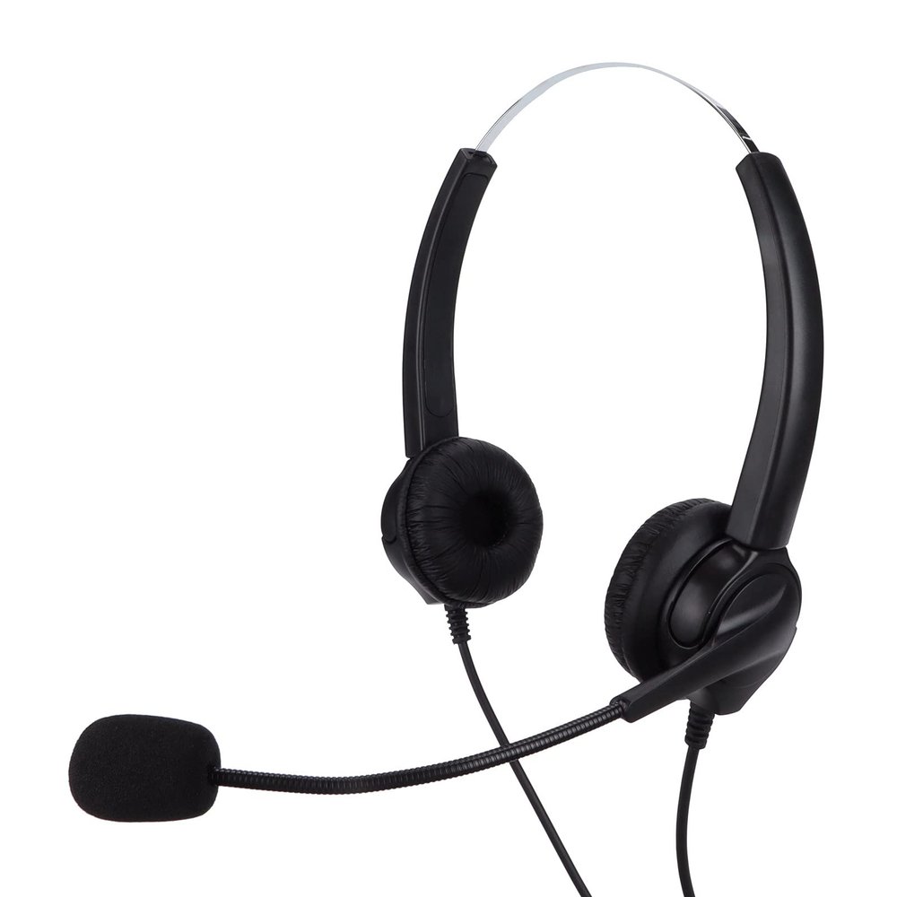 UPALDHOU Highdefinition Digital Voice Communication Telephone Headset for Business Office, Phone Headset with Microphone, LandlineDesktop Phones (VH530D-RJ9 (Ears))