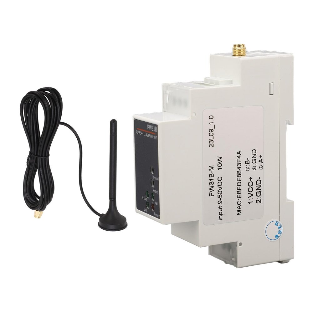 Jeanoko RS485 to WiFi Serial Server Ethernet Converter RS485 to TCP IP Device with AC to DC Module 9-50V DC for RTU TCP Communication
