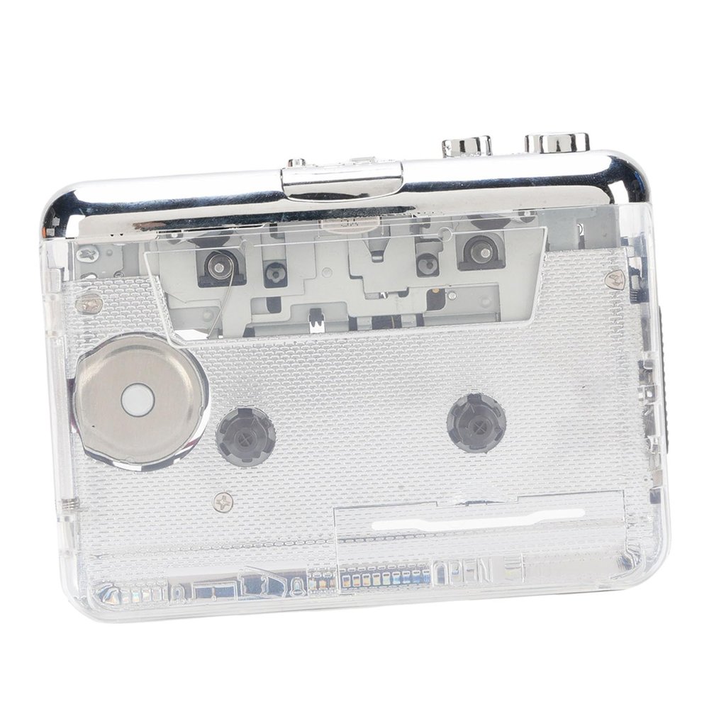 Heayzoki Portable Cassette Player, Casette Tape Player Recorder, Built in Copper Wheel Mechanism Headphones, Auto Rewind, Dual Power Supply, for Camping, Traveling, Hiking.