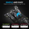 SABRENT PCIe 3.0 x4 Add-in Card with 10GbE and 3X M.2 NVMe SSD Slots, Tool-Free Aluminum Heatsink, Supports 2230/2242/2260/2280, No Bifurcation Required, NAS/Server/PC Compatible (EC-PM2L) view 4