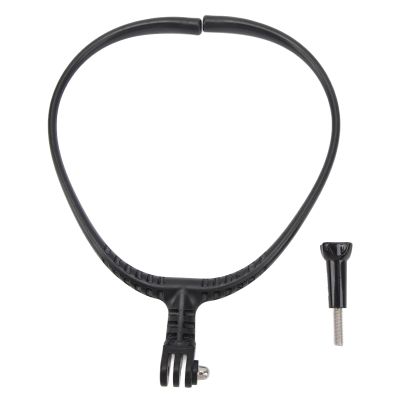 Action Camera Neck Holder Mount Extendable Hands Vlog Selfie Neck Bracket Stable Support for Cycling Hiking Live Broadcasting ABS Material 21 x 16.5cm