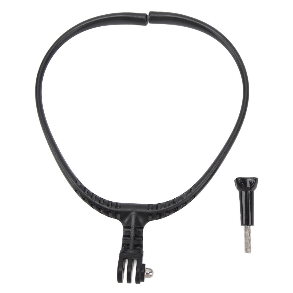 Action Camera Neck Holder Mount Extendable Hands Vlog Selfie Neck Bracket Stable Support for Cycling Hiking Live Broadcasting ABS Material 21 x 16.5cm