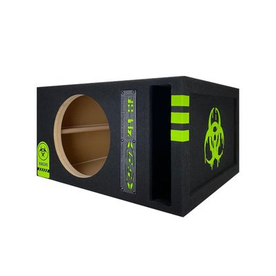 30HZ Reinforced Competition Single Ported Sub Box Sub Woofer Enclosure Speaker Box Car Audio Subwoofer Ground Shaker Box Ground-Shaker (Biohazard, 10")