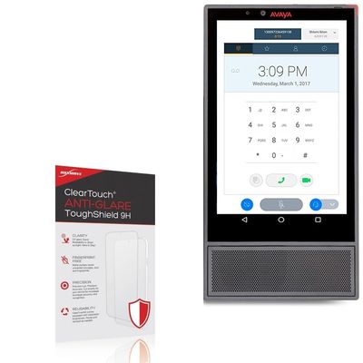 BoxWave Screen Protector Compatible With Avaya K175 - ClearTouch Anti-Glare ToughShield 9H (2-Pack), Anti-Glare 9H Tough Flexible Film Screen Protector