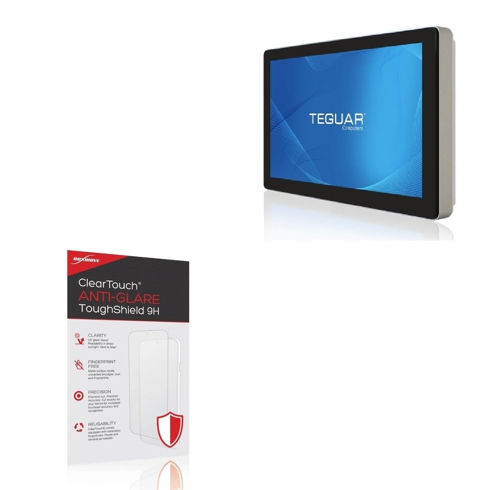 BoxWave Screen Protector Compatible With Teguar TM-5040-22 - ClearTouch Anti-Glare ToughShield 9H (2-Pack), Anti-Glare 9H Tough Flexible Film Screen Protector