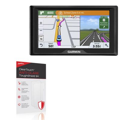 BoxWave Screen Protector Compatible With Garmin Drive 61 LM - ClearTouch Anti-Glare ToughShield 9H (2-Pack), Anti-Glare 9H Tough Flexible Film Screen Protector