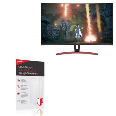 BoxWave Screen Protector Compatible With Acer ED3 (ED323QUR) - ClearTouch Anti-Glare ToughShield 9H (2-Pack), Anti-Glare 9H Tough Flexible Film Screen Protector