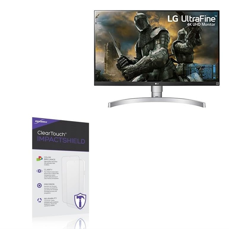 BoxWave Screen Protector Compatible With LG 27 Monitor (27UK650) - ClearTouch ImpactShield (2-Pack), Impenetrable Screen Protector Flexible Film