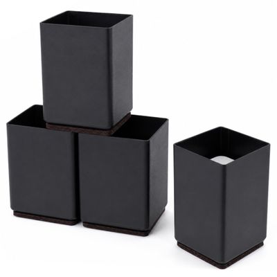 Steel Furniture Riser 4Pcs, Fits 1.5 Inch Leg, 1.97-2.75 Inch Height, Black
