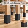 Steel Furniture Riser 4Pcs, Fits 1.5 Inch Leg, 1.97-2.75 Inch Height, Black view 2