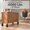 Steel Furniture Riser 4Pcs, Fits 1.5 Inch Leg, 1.97-2.75 Inch Height, Black view 4
