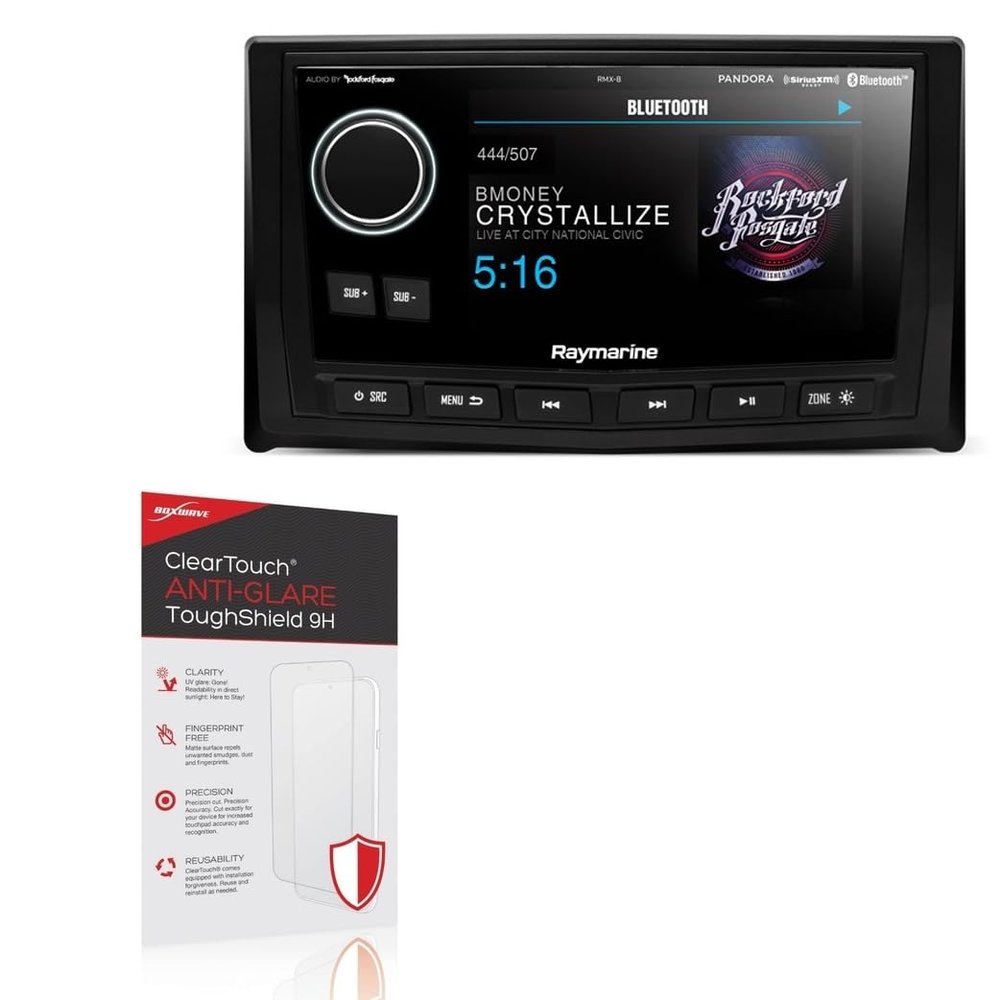 BoxWave Screen Protector Compatible With Raymarine RMX-8DH - ClearTouch Anti-Glare ToughShield 9H (2-Pack), Anti-Glare 9H Tough Flexible Film Screen Protector