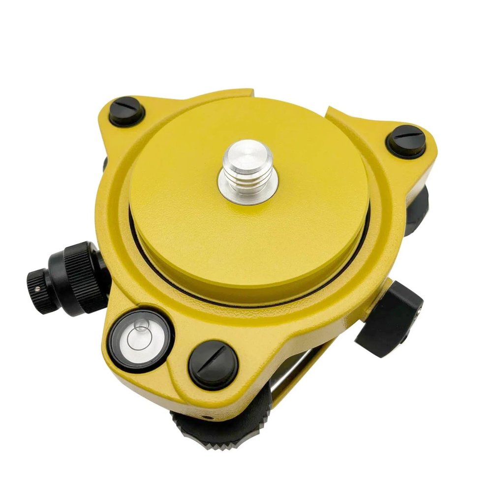 Yellow Tribrach with Optical Plummet and Fixed Adapter for Total Station