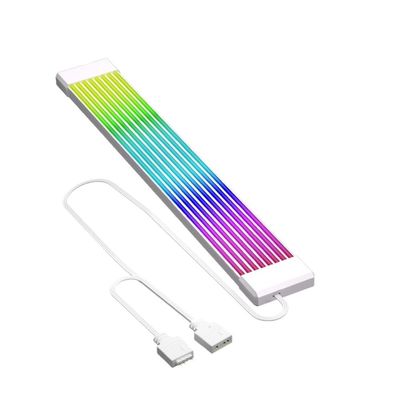 mangxiyis 5V PC RGB GPU Cable 8/24PIN Motherboard Power Extension Cable ARGB Motherboard Cable for Computer Power Supply(White x8)
