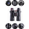 10X42 Portable Binoculars for Adults,Large Field of View HDRoof Prism Durable Lightweight Binocular for Birds Watch view 4