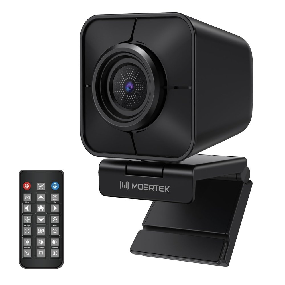 4K Webcam for PC, PDAF Streaming Camera with Dual Noise-reducing Mics, Fast Auto Focus, Auto Light Correction, 5x Zoom, 8MP USB Webcam with Privacy Cover, Plug and Play, for Switch 2/ Zoom/Teams/Meet