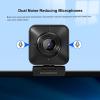 4K Webcam for PC, PDAF Streaming Camera with Dual Noise-reducing Mics, Fast Auto Focus, Auto Light Correction, 5x Zoom, 8MP USB Webcam with Privacy Cover, Plug and Play, for Switch 2/ Zoom/Teams/Meet view 4