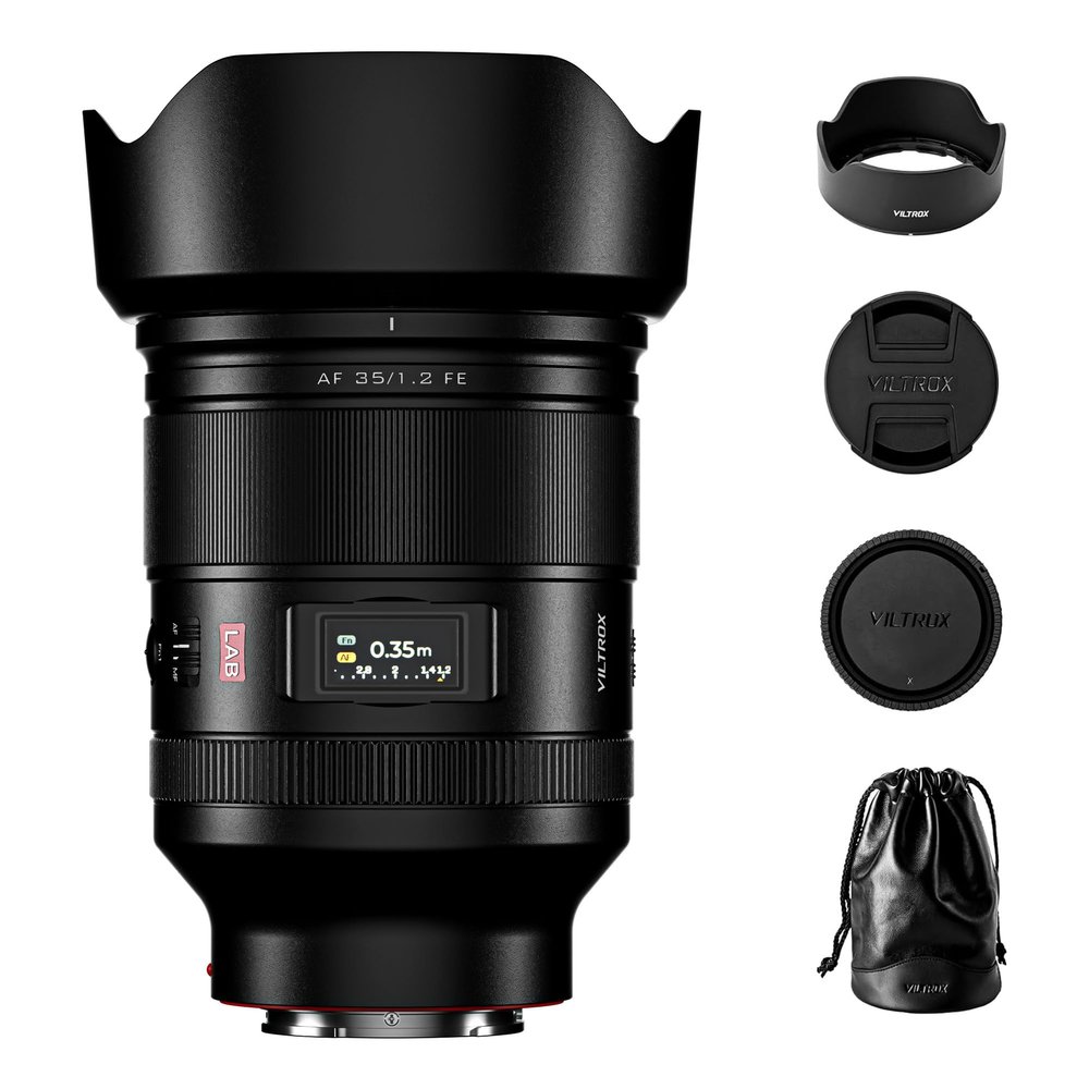 VILTROX AF 35mm F1.2 LAB FE Lens for Sony E Mount, 35mm f/1.2 Wide-Angle Fixed-Focus Full Frame Lens with HyperVCM Motor Compatible with Sony Camera a7IV a7RV a9II a7CII ZVE1 A1 a6700 a6400