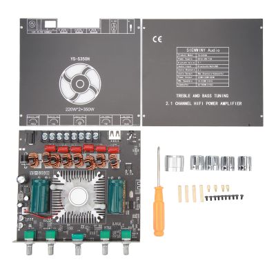 XY S350H 220Wx2 350W 2.1 Channel Bluetooth Power Amplifier Board with TPA3255 HiFi Chip Wide Voltage Input 18V38V for Home Theater System and Professional Audio Setup