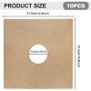 Opfiue 10PCS 12In Vinyl Record Jackets,350gsm Durable Thick Cardboard Album Covers Kraft Finish Blank Album Jackets,Kraft Covers for Records Inner Outer Sleeves Collectors(Brown) view 3