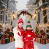 10x8ft Christmas Backdrop Glitter Snowy Forest Winter Wonderland Backdrops for Photography Christmas Photo Props for Photoshoot Xmas Archway Winter Scene Backdrop Friendsmas Holiday Decorations view 3