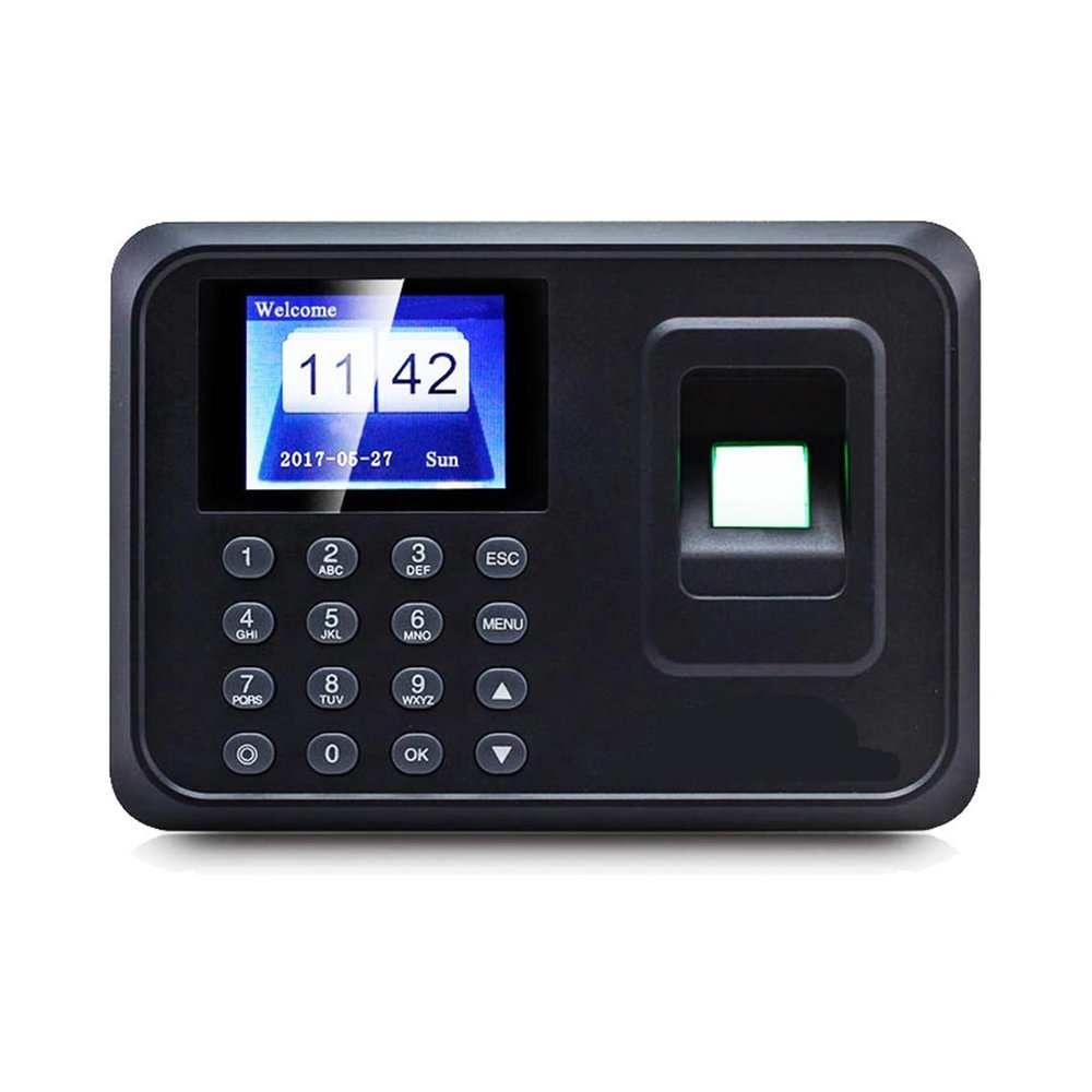 Fingerprint Attendance Machine A01 Punch Card Machine Fingerprint Type Work Sign-in Machine English Machine for Small Business