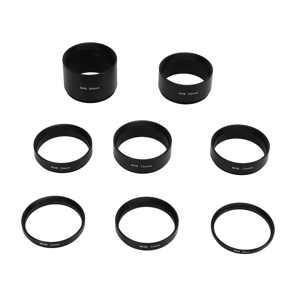 8 PCS M48x0.75 Extension Tube Kit, Extending Rings for Astronomical Telescope Photography