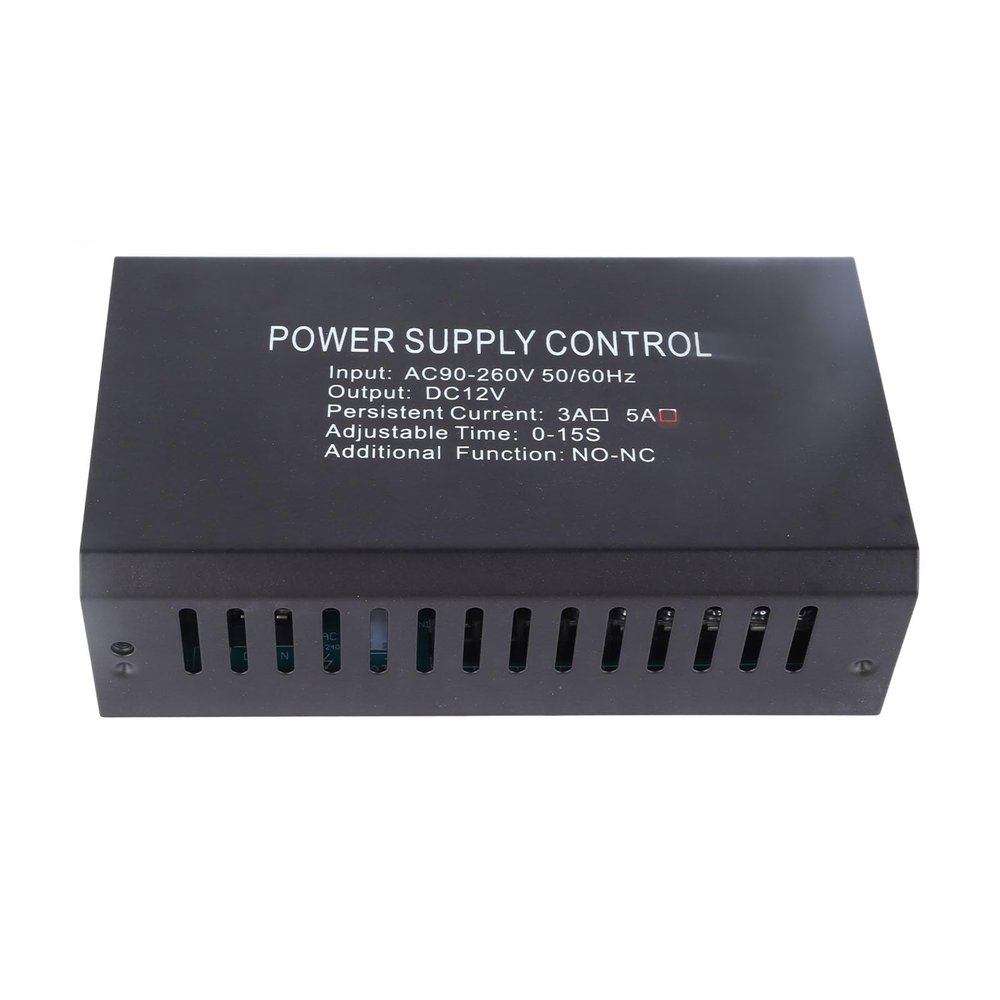 12V 5A Access Control Power Supply, Easy Install, Excellent Heat Dissipation, Stable Output for Electric Locks, Switch Controller, 24h Reliable Running Time, 90 260V Input