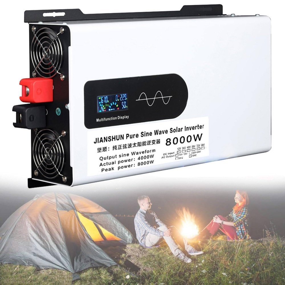 10000W/8000W/5000W Pure Sine Wave Power Inverter inversor 12/24/48/60V to 110V/220V Power Inverters for Vehicles Converter Adapter-LCD Display,8000W-48Vto220V