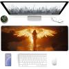 Woman Mouse Pad, Gaming Mouse Pad 24x12in, Desk Mat with Stitched Edges, Large Mousepad Waterproof, Gaming Accessories Keyboard Mat, Office Desk Accessories, for Gamer Computer Office, Orange C-2440 view 2