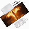 Woman Mouse Pad, Gaming Mouse Pad 24x12in, Desk Mat with Stitched Edges, Large Mousepad Waterproof, Gaming Accessories Keyboard Mat, Office Desk Accessories, for Gamer Computer Office, Orange C-2440 view 3