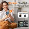 Portable Radio AM FM Shortwave, Rechargeable Radio Bluetooth Speaker-Black view 3